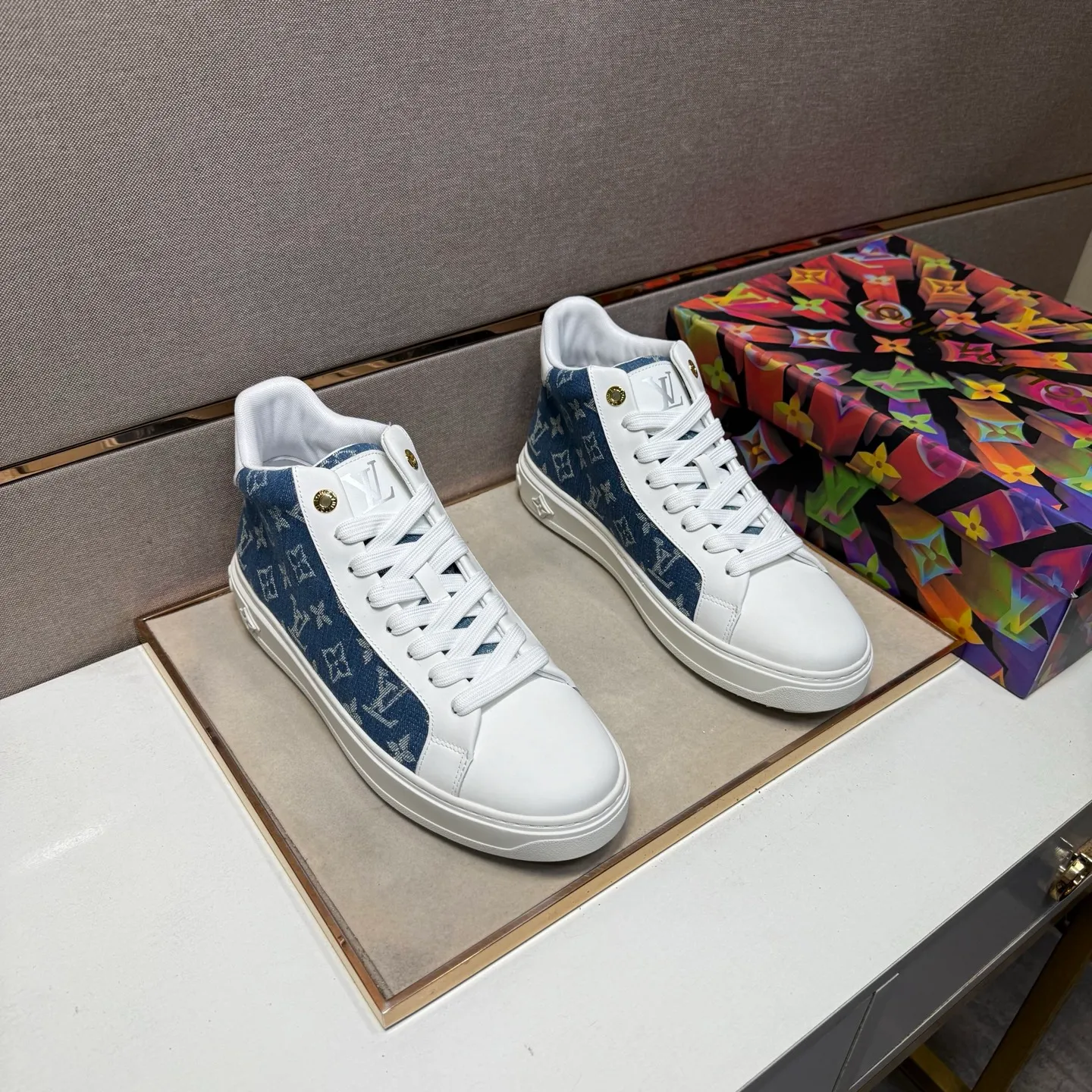 Men's men's shoes 💰pp560 [LV～] Men's casual high-top shoes 2025z cabinet sales simultaneously 🔶Size: 38-44#️⃣ 🔷4 colors🔜The upper is made of multi-material splicing➕Mesh lining, comfortable and breathable, sole: original comfortable and wear-resistant outsole, ⚠️real thing📱photographed🎬real thing is better📢📢📢